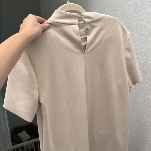 Zara Cream Midi Dress with Pockets - Picture 6 of 7